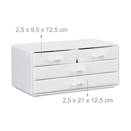 Makeup storage with 4 drawers