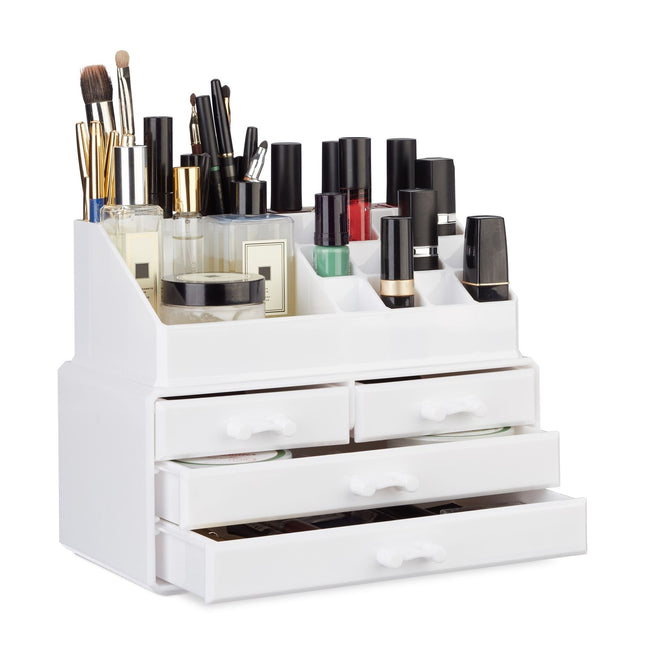 Makeup storage with 4 drawers