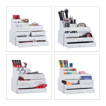 Makeup storage with 4 drawers