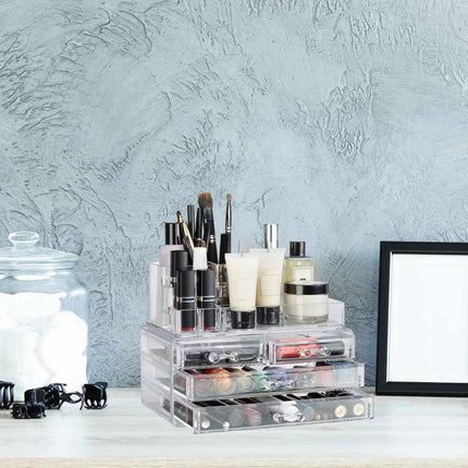 Makeup storage with 4 drawers