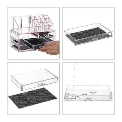 Makeup storage with 4 drawers