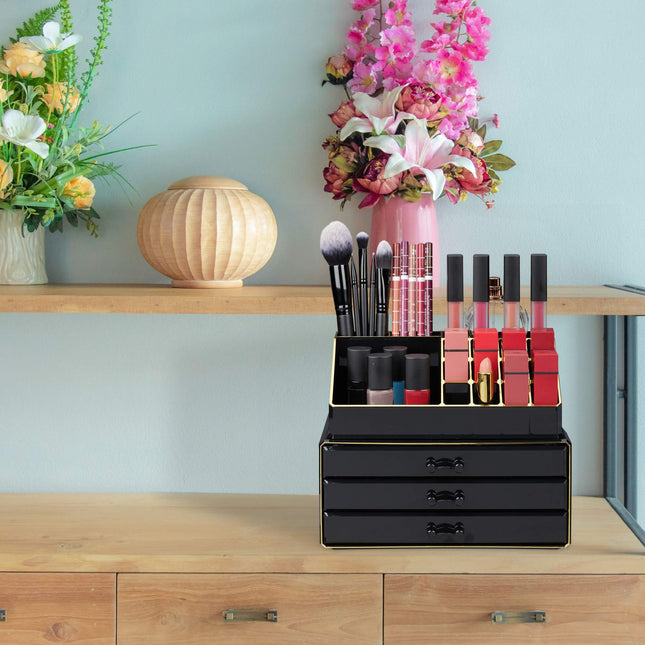 Makeup storage with 4 drawers