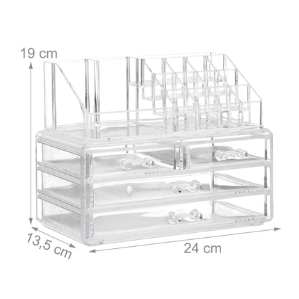 Makeup storage with 4 drawers