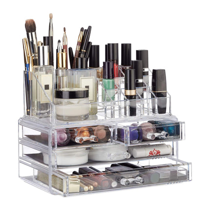 Makeup storage with 4 drawers