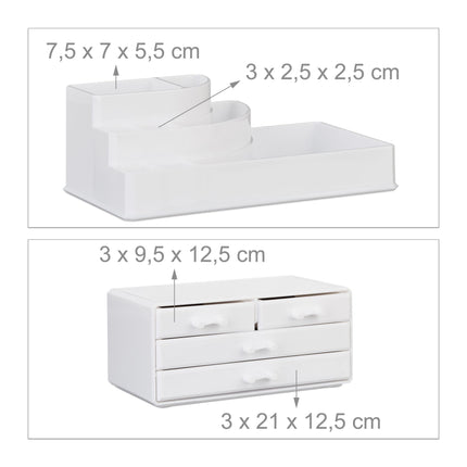 Makeup storage with 4 drawers