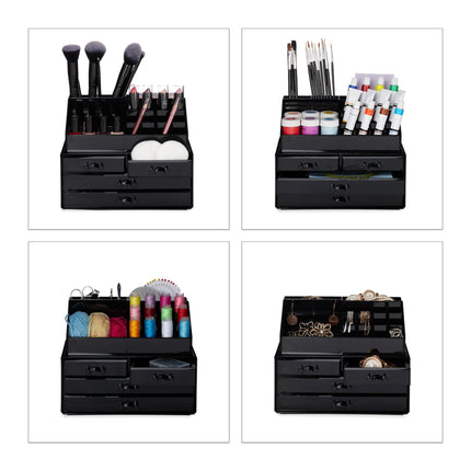 Makeup storage with 4 drawers