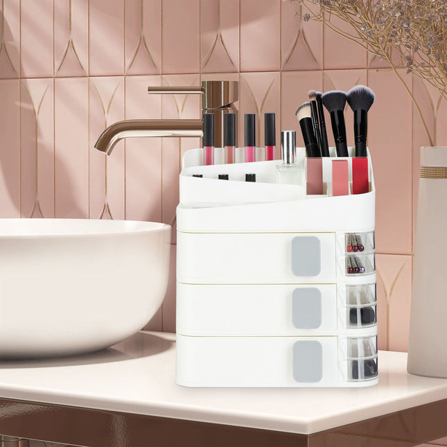 Makeup storage with drawers