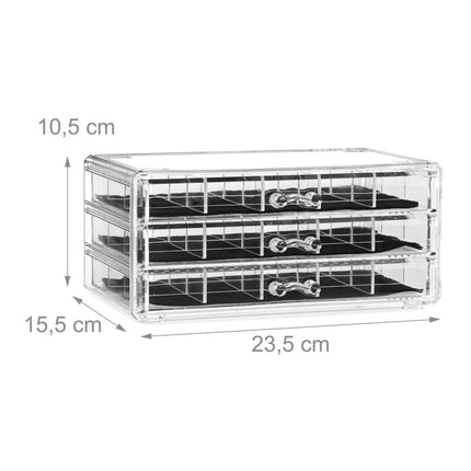 Makeup storage with drawers
