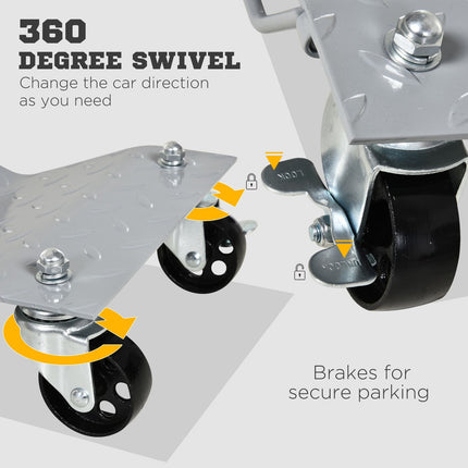 Maneuvering jack kit, tire assist with 4 wheels, grey, 40.5x30 cm