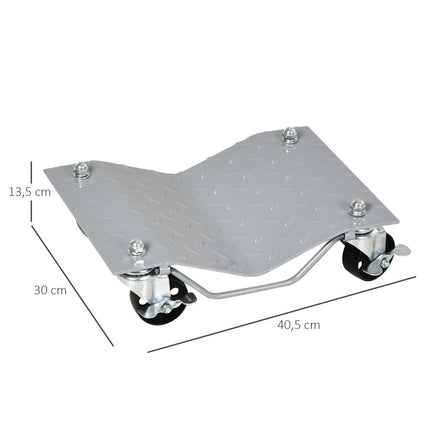 Maneuvering jack kit, tire assist with 4 wheels, grey, 40.5x30 cm