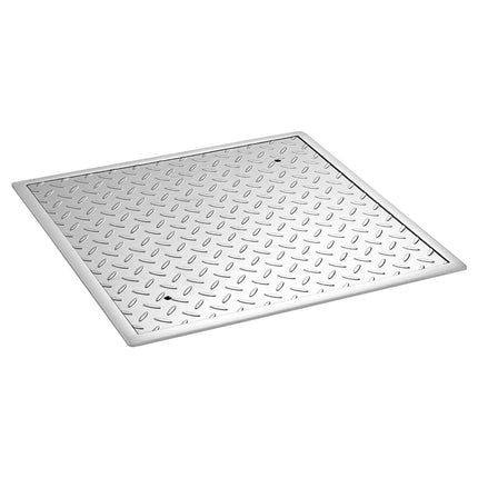 Manhole Cover With Frame, 600x600mm Carbon Steel Slip-Resistant