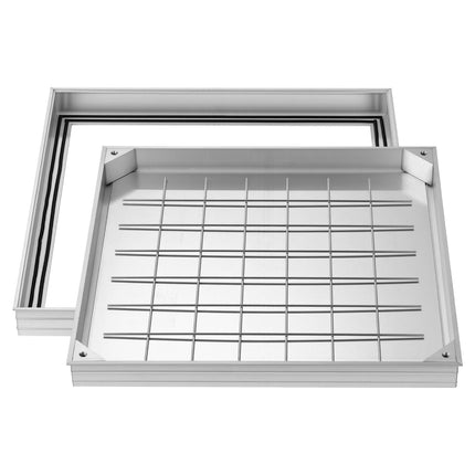 Manhole Cover With Frame, 600x600mm Recessed Aluminum