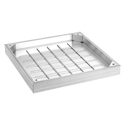 Manhole Cover with Frame, 500x500mm Recessed Aluminum