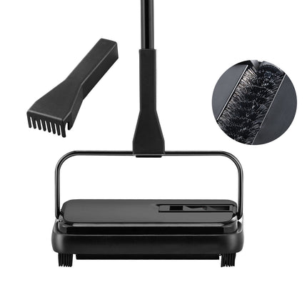 Manual Carpet Sweeper, 20 cm Path, 300 ml Bin, Comb