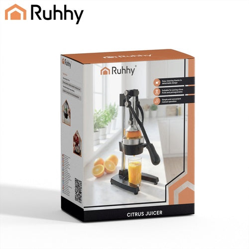 Manual Citrus Juicer, 40cm Lever Press, Iron Construction