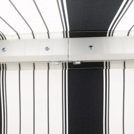 Manual folding arm awning 4m, Sun protection, White/Blue