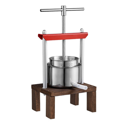 Manual Fruit Wine Press, 2L Stainless Steel, T-Handle