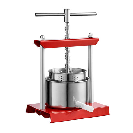 Manual Fruit Wine Press 2L, Stainless Steel, T-Handle