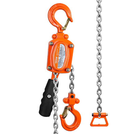 Manual Lever Chain Hoist, 1/4 Ton 1.5 m Lift, G80 Chain