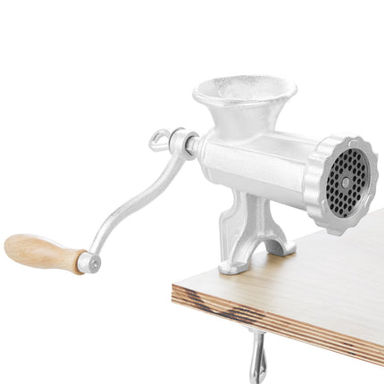 Manual Meat Grinder, Cast Iron Table Clamp, Sausage Stuffer