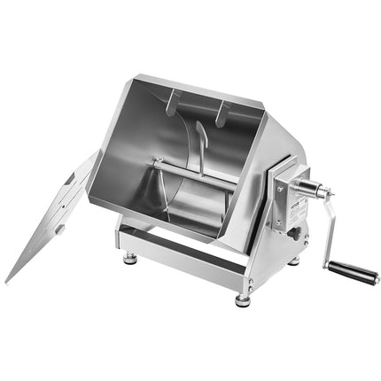 Manual Meat Mixer, 10L Stainless Steel Tilting Tank