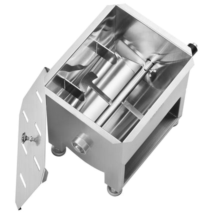 Manual Meat Mixer, 15L Stainless Steel, Lid and Handle