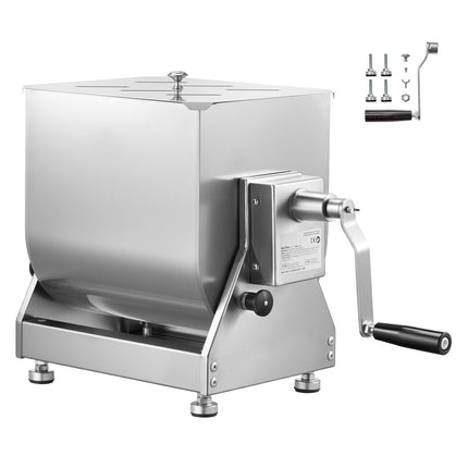 Manual Meat Mixer, 20L Stainless Steel Tilting Tank