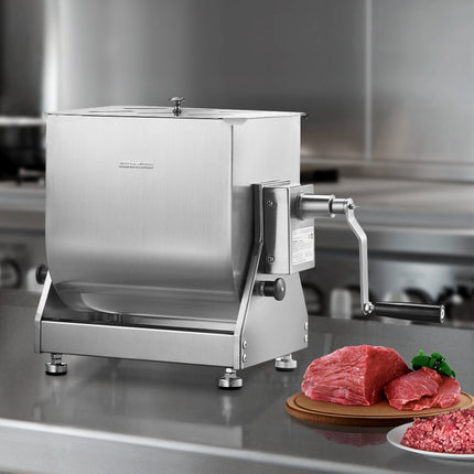 Manual Meat Mixer, 30L Tilting Stainless Steel Tank