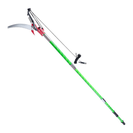 Manual Pole Saw 27 Ft Extendable Pruner, Scissors, Fiberglass