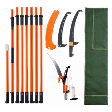 Manual Pole Saw Tree Pruner, 2.2–8.2 m Fiberglass