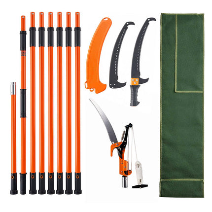 Manual Pole Saw Tree Pruner, 2.2–8.2 m Fiberglass