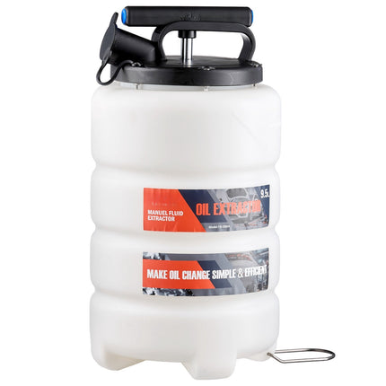 Manual Vacuum Fluid Extractor Pump, 9.5 L HDPE Tank