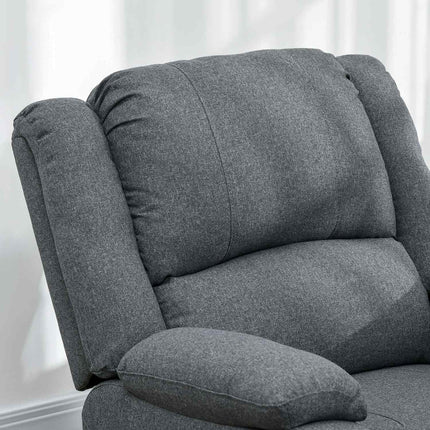 Lounger with footrest, 150 kg capacity, linen look