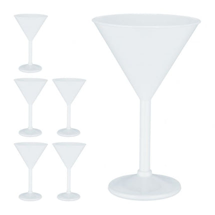 Martini glass in plastic, set of 6