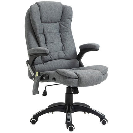 Ergonomic massage chair, height adjustable, grey, 67x74x116-126 cm