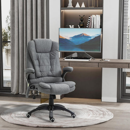 Ergonomic massage chair, height adjustable, grey, 67x74x116-126 cm