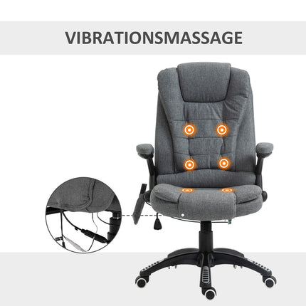 Ergonomic massage chair, height adjustable, grey, 67x74x116-126 cm