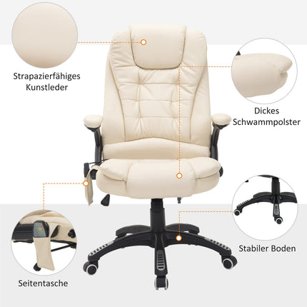 Massage office chair with heat and 6-point vibrations