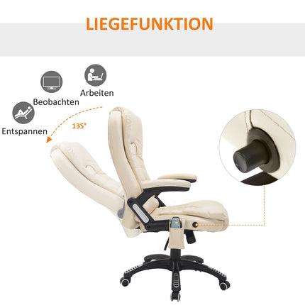 Massage office chair with heat and 6-point vibrations