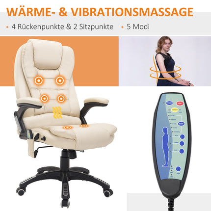 Massage office chair with heat and 6-point vibrations
