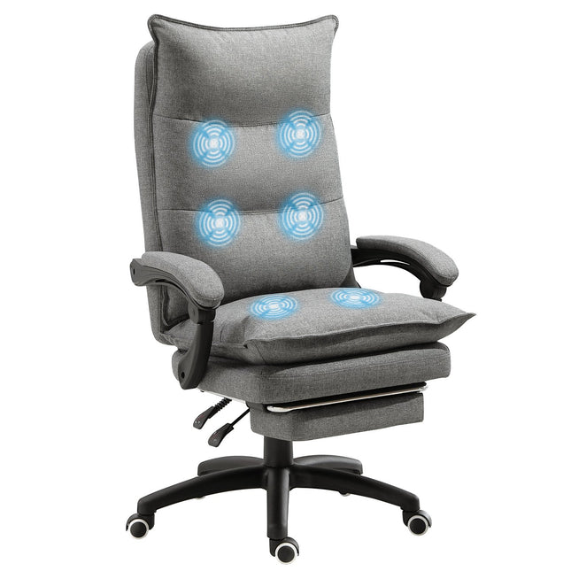 Ergonomic gray swivel gaming chair, height adjustable, nylon