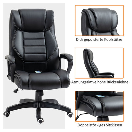 Ergonomic gaming chair with adjustable height and 6 vibration points