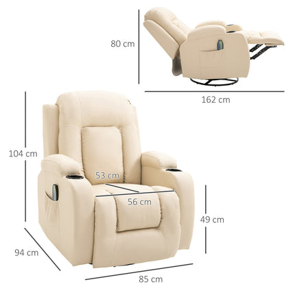Lying massage and heating TV chair with remote control, cup holder