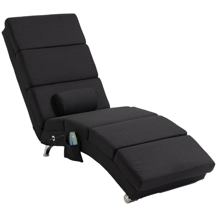 Massage Chair with 8 Vibration Points, 5 Modes, Black
