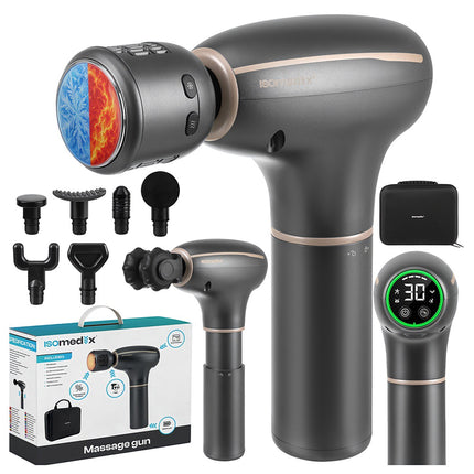 Massage Gun with 7 Heads, Hot/Cold Therapy, 30 Speeds