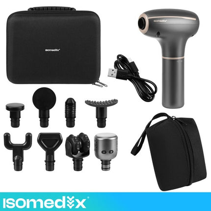 Massage Gun with 7 Heads, Hot/Cold Therapy, 30 Speeds