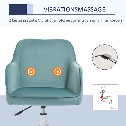 Office massage chair - USB vibration, lumbar support, 78-86 cm