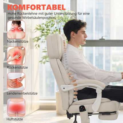 Massage Office Chair with 6-Point System and Lumbar Heat