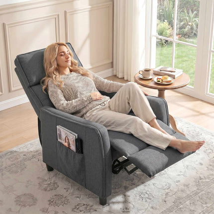 Massage Recliner Chair With Footrest, 160 Recline, Gray