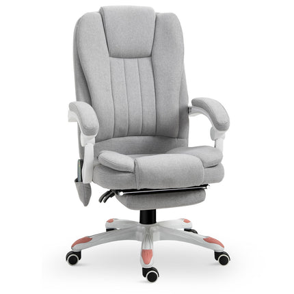 Massage chair - polyester foam, gray, adjustable height